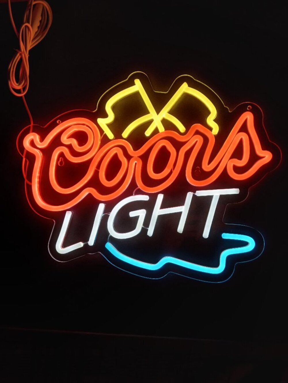 COORS LIGHT RACING NEON LED SIGN